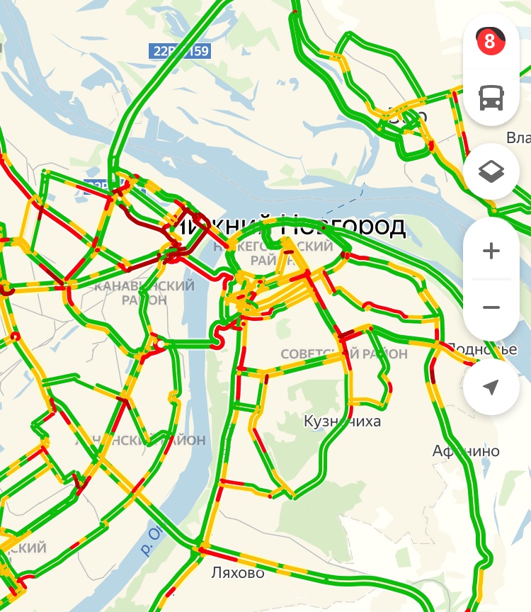 Пробки нижний новгород карта онлайн бесплатно